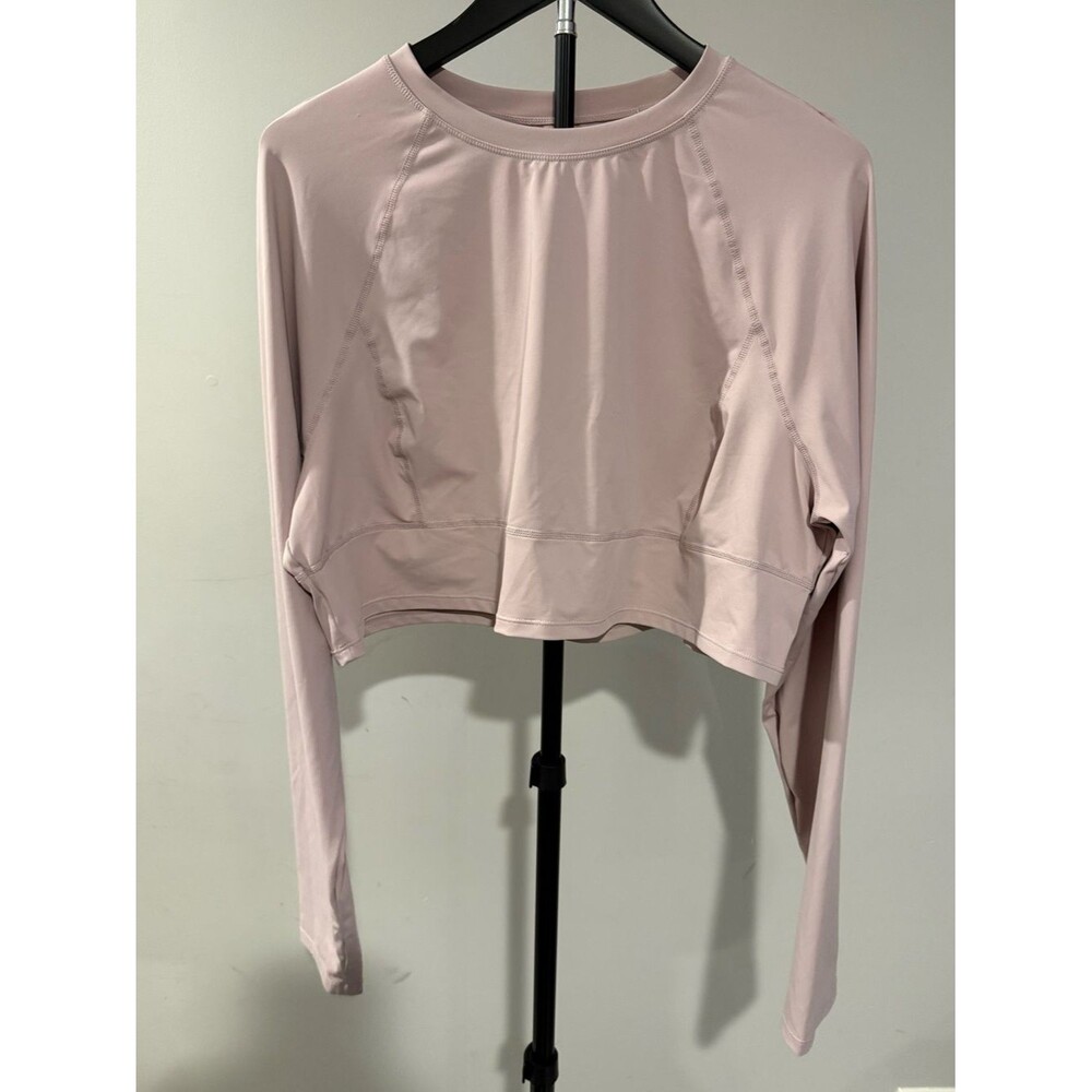 HALARA Blush Pink Long Sleeve Cropped Tee